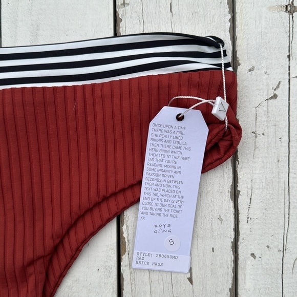 Boys + Arrows Raz Bikini Bottom in Brick Haus - Picture 5 of 8